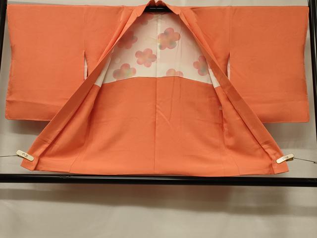 平和屋着物＃羽織　色無地　雲重ね地紋　黄丹色　正絹　逸品　未使用　CABF1285in 平和屋着物＃羽織 色無地 雲重ね地紋 黄丹色 正絹 逸品 未使用