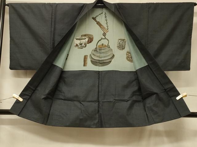 平和屋着物＃男性　本場大島紬　羽織　100亀甲　総詰め　正絹　逸品　CABF1289in