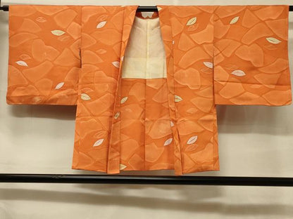 平和屋着物＃羽織　地紋起こし　切嵌舞葉文　正絹　逸品　未使用　CABF1290in