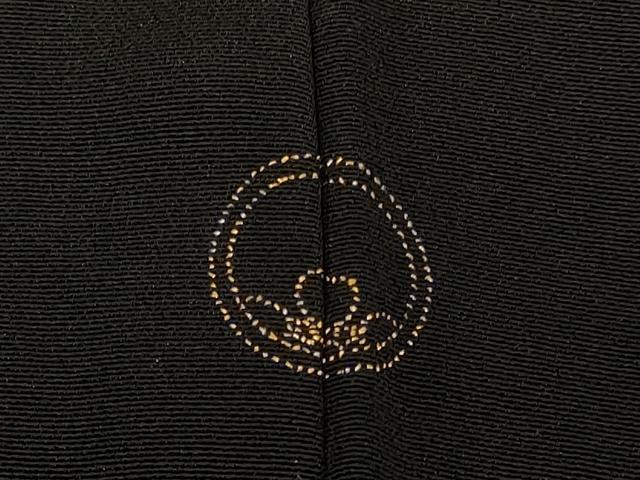 平和屋着物＃羽織　総刺繍　枝葉文　黒地　金糸　正絹　逸品　未使用　CABF1301in