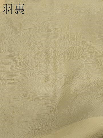 平和屋着物＃羽織　寿光織　抽象文　黒地　正絹　逸品　CABF1303in