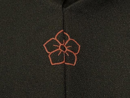 平和屋着物＃羽織　寿光織　雲取り鼓花文　黒地　金銀糸　正絹　逸品　CABF1305in