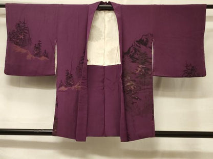 平和屋着物＃羽織　遠山樹林文　金糸　正絹　逸品　CABF1310in