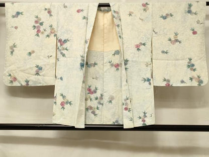 平和屋着物＃羽織　草花文　暈し染め　正絹　逸品　未使用　CABF1314in