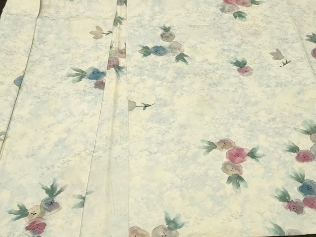 平和屋着物＃羽織　草花文　暈し染め　正絹　逸品　未使用　CABF1314in