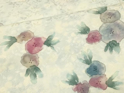 平和屋着物＃羽織　草花文　暈し染め　正絹　逸品　未使用　CABF1314in
