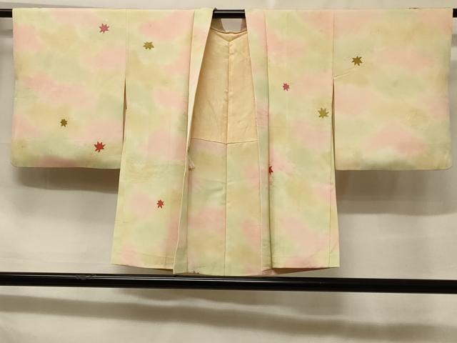 平和屋着物＃羽織　地紋起こし　楓文　正絹　逸品　CABF1316in