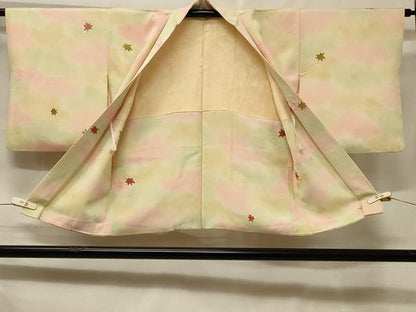 平和屋着物＃羽織　地紋起こし　楓文　正絹　逸品　CABF1316in