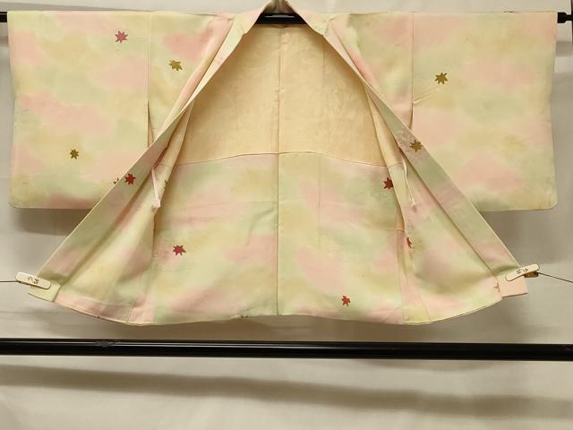 平和屋着物＃羽織　地紋起こし　楓文　正絹　逸品　CABF1316in