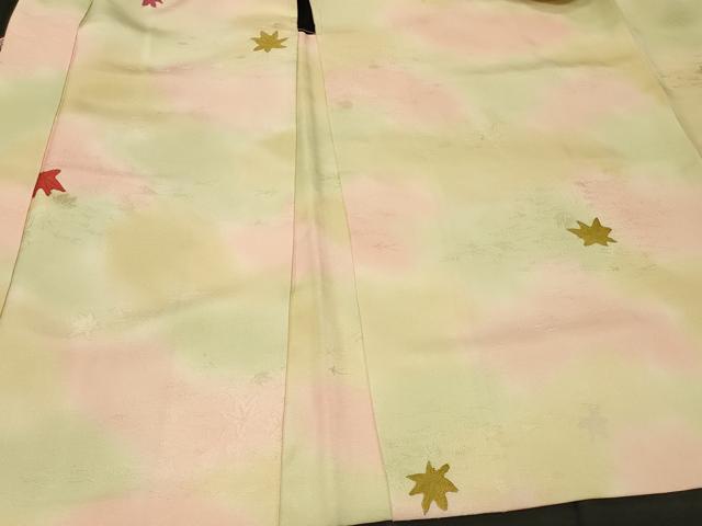 平和屋着物＃羽織　地紋起こし　楓文　正絹　逸品　CABF1316in
