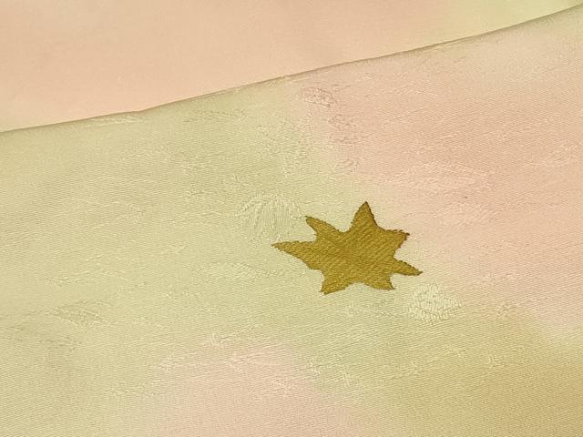 平和屋着物＃羽織　地紋起こし　楓文　正絹　逸品　CABF1316in