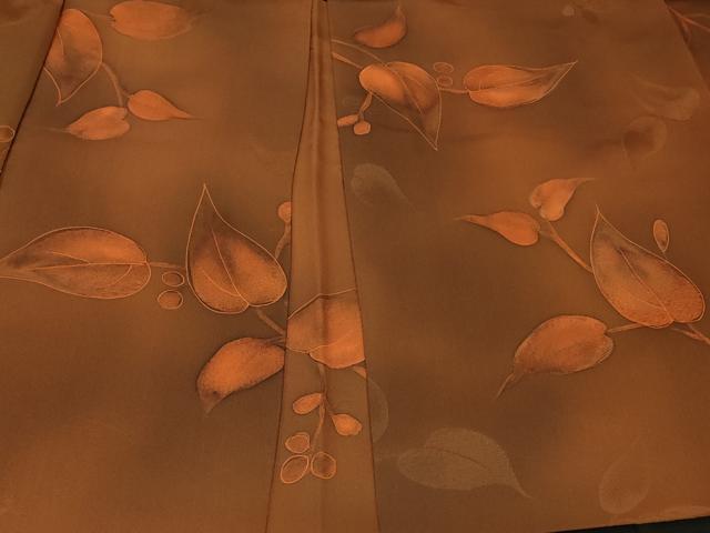 平和屋着物＃羽織 地紋起こし 南天文 暈し染め 正絹 逸品 CABF1319in