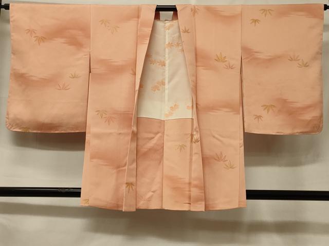 平和屋着物＃羽織　地紋起こし　笹の葉文　暈し染め　正絹　逸品　未使用　CABF1320in
