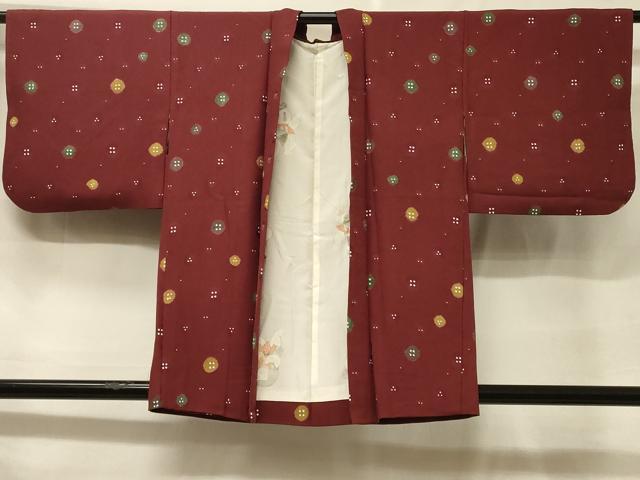 平和屋着物＃羽織　地紋起こし　丸文　正絹　逸品　CABF1323in