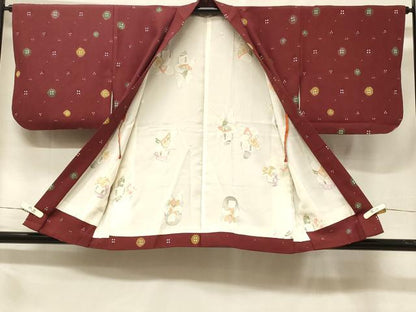 平和屋着物＃羽織　地紋起こし　丸文　正絹　逸品　CABF1323in