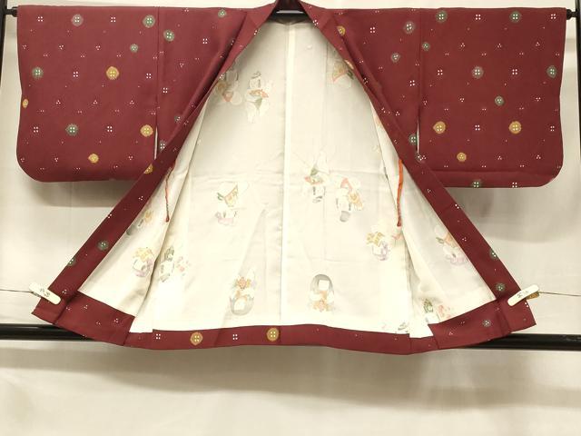 平和屋着物＃羽織　地紋起こし　丸文　正絹　逸品　CABF1323in