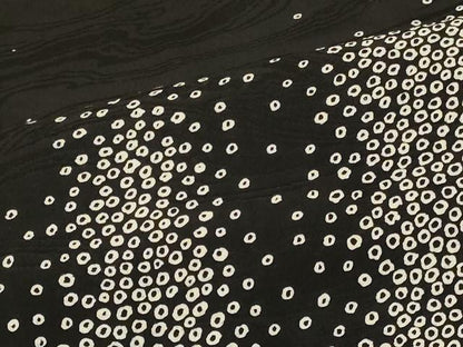 平和屋着物＃羽織　霞文　黒地　正絹　逸品　CABF1324in