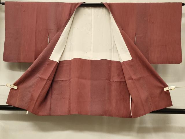平和屋着物＃道行コート　地紋起こし　枝葉文　正絹　逸品　CABF1326in
