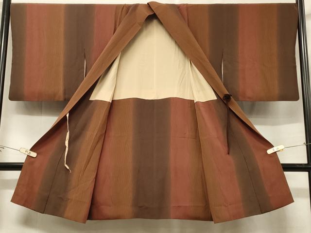 平和屋着物＃道中着　変わり間道　暈し染め　ロング丈　正絹　逸品　CABF1331in