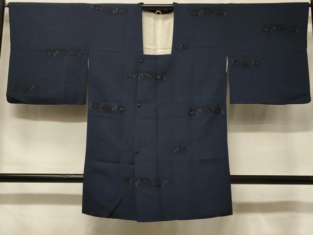 平和屋着物＃道行コート　地紋起こし　横段花唐草文　ロング丈　正絹　逸品　CABF1332in
