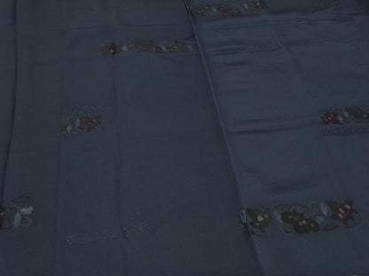 平和屋着物＃道行コート　地紋起こし　横段花唐草文　ロング丈　正絹　逸品　CABF1332in