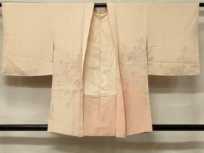 平和屋着物＃羽織　草花文　暈し染め　金糸　正絹　逸品　CABF1333in