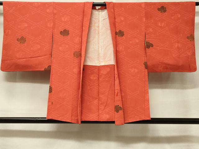 平和屋着物＃羽織　地紋起こし　舞蝶文　正絹　逸品　CABF1336in