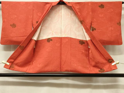 平和屋着物＃羽織　地紋起こし　舞蝶文　正絹　逸品　CABF1336in
