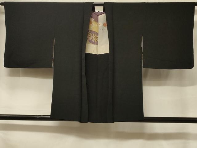 平和屋着物＃羽織　寿光織　風景文　黒地　金銀糸　正絹　逸品　CABF1337in