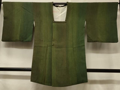 平和屋着物＃道行コート　ふくれ織　変わり間道　ロング丈　正絹　逸品　CABF1345in