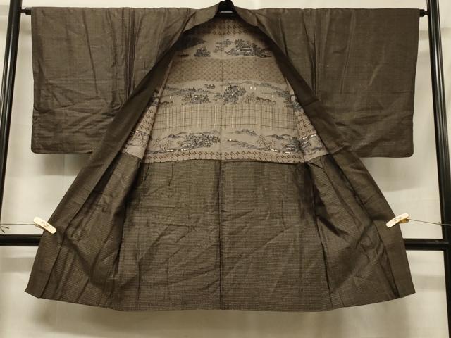 平和屋着物＃男性　本場大島紬　長羽織　絣文様　正絹　逸品　CABF1348in