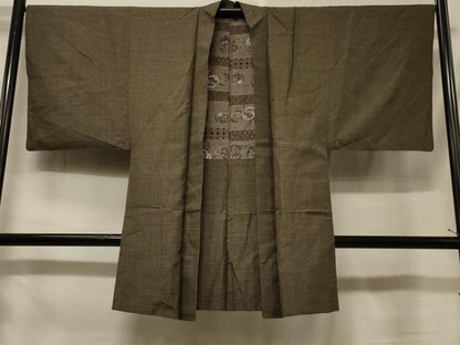 平和屋着物＃男性　本場大島紬　長羽織　絣文様　正絹　逸品　CABF1349in