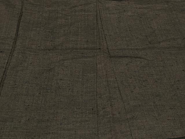 平和屋着物＃男性　羽織　紬地　黒橡色　正絹　逸品　CABF1351in