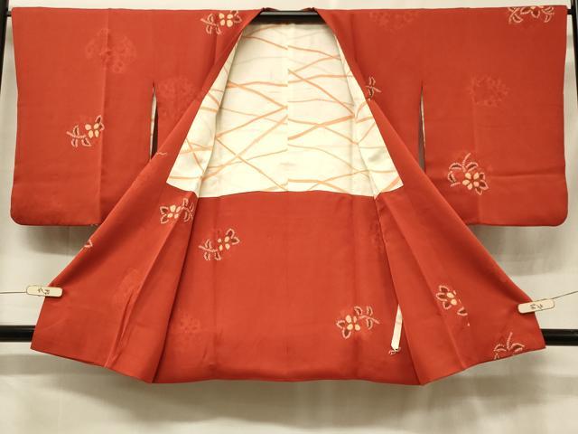 平和屋着物＃道行コート　草花文　正絹　逸品　CABF1355in