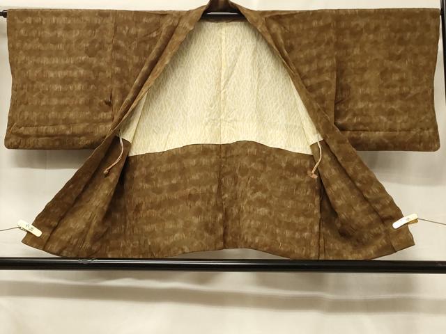 平和屋着物＃羽織　ふくれ織　横段亀甲文　正絹　逸品　CABF1356in