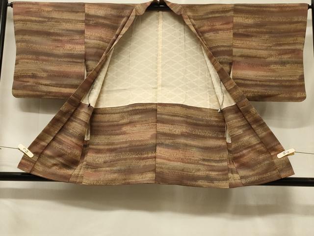 平和屋着物＃羽織　横段文　暈し染め　正絹　逸品　CABF1362in