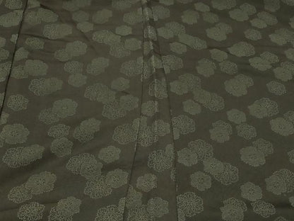 平和屋着物＃羽織　正倉院花文　黒地　正絹　逸品　CABF1364in