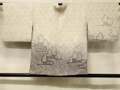 平和屋着物＃羽織　総絞り　樹林文　暈し染め　正絹　逸品　CABF1370in