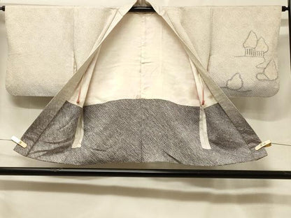 平和屋着物＃羽織　総絞り　樹林文　暈し染め　正絹　逸品　CABF1370in