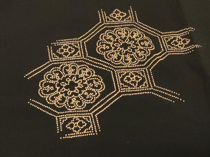 平和屋着物＃中国三大刺繍　総相良刺繍　羽織　蜀江正倉院花文　黒地　正絹　逸品　未使用　CABF1373in