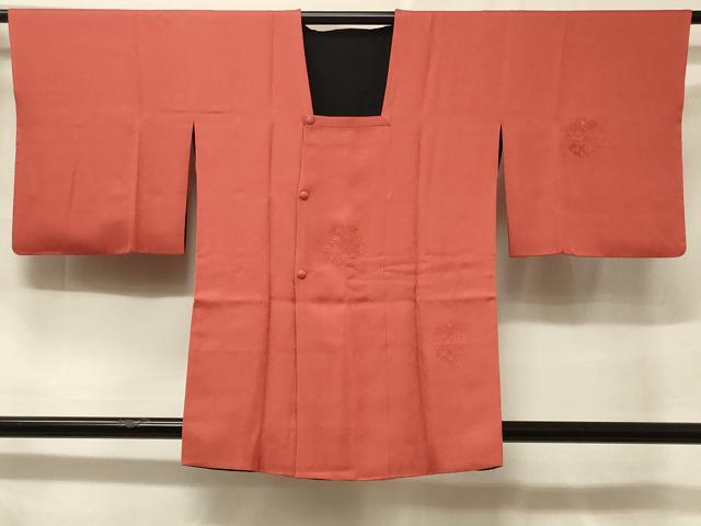 平和屋着物＃中国三大刺繍 スワトウ刺繍 総刺繍 道行コート リバーシブル 色無地 雪輪鳳凰花文 紅樺色 黒地 正絹 逸品 CABF1375in
