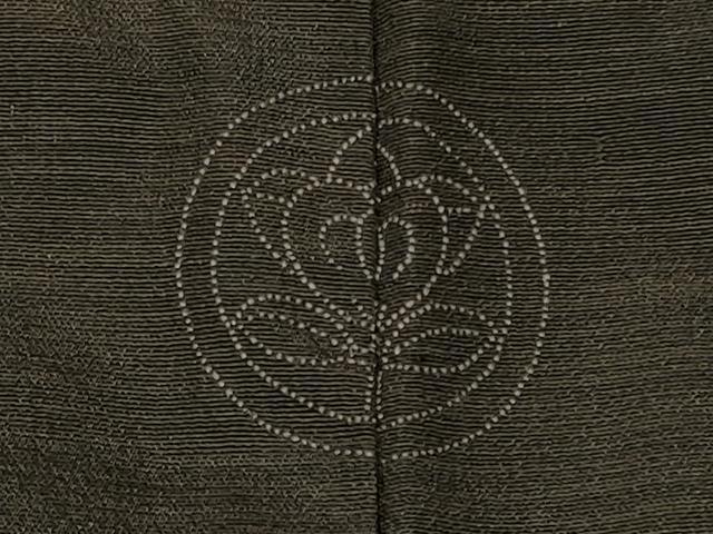 平和屋着物＃男性　羽織　紬地　霞文　黒地　正絹　逸品　未使用　CABF1376in