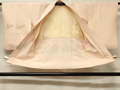 平和屋着物＃羽織　扇面草花文　金銀糸　正絹　逸品　CABF1378in