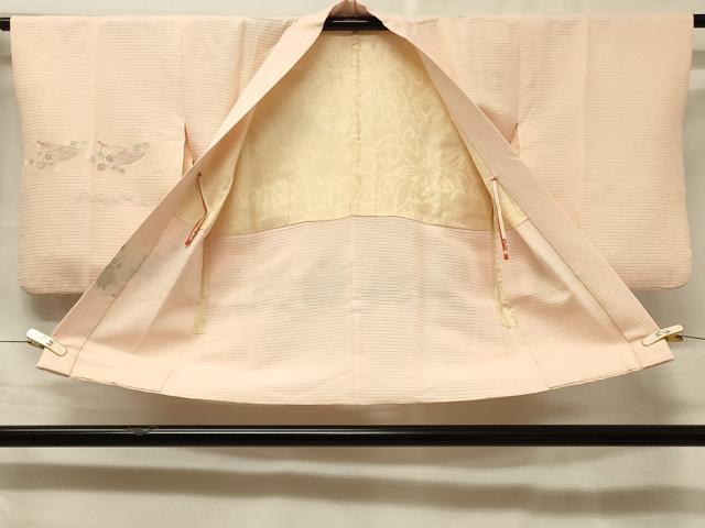 平和屋着物＃羽織　扇面草花文　金銀糸　正絹　逸品　CABF1378in