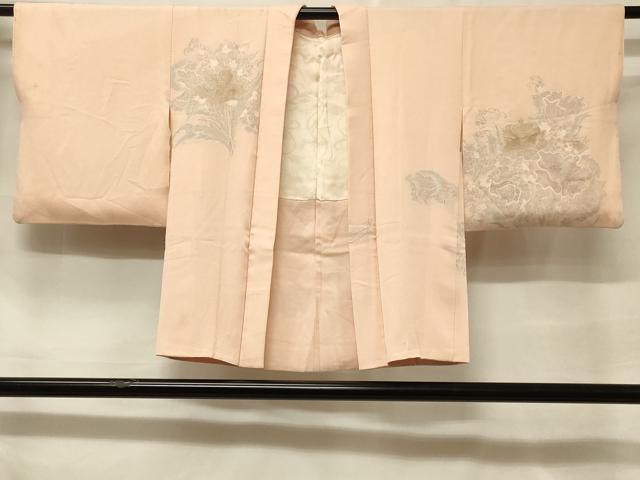 平和屋着物＃羽織　寿光織　草花文　金銀糸　正絹　逸品　CABF1379in