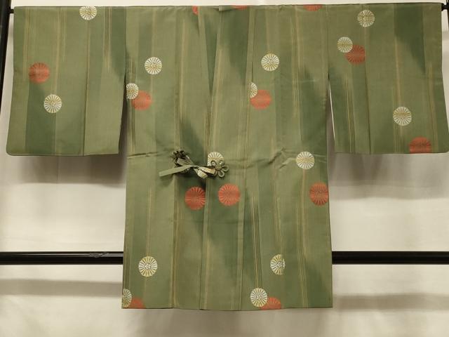 平和屋着物＃道中着 紬地 花間道 ロング丈 正絹 逸品 CABF1382in