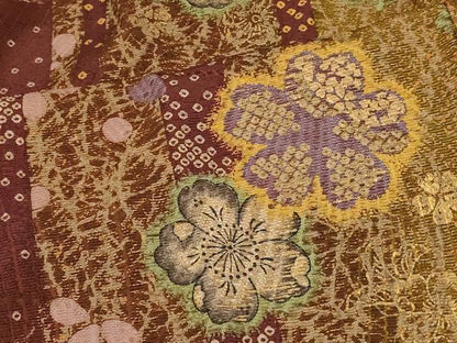 平和屋着物＃道中着　辻が花　ロング丈　正絹　逸品　CABF1383in