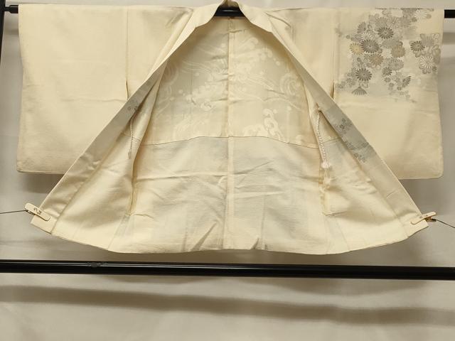 平和屋着物＃羽織 寿光織 草花文 金銀糸 正絹 逸品 CABF1389in