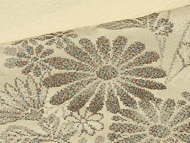 平和屋着物＃羽織　寿光織　吉祥草花文　金銀糸　正絹　逸品　未使用　CABF1295in 平和屋着物＃羽織 寿光織 吉祥草花文 金銀糸 正絹 逸品 未使用 CABF1295in
