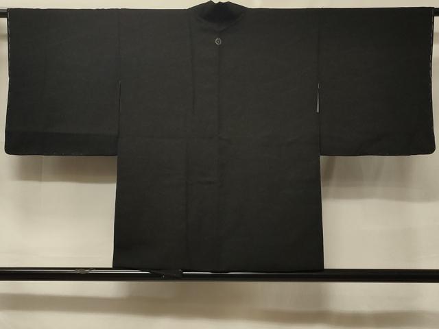 平和屋着物＃羽織　霞文　黒地　銀通し地　正絹　逸品　未使用　CABF1390in